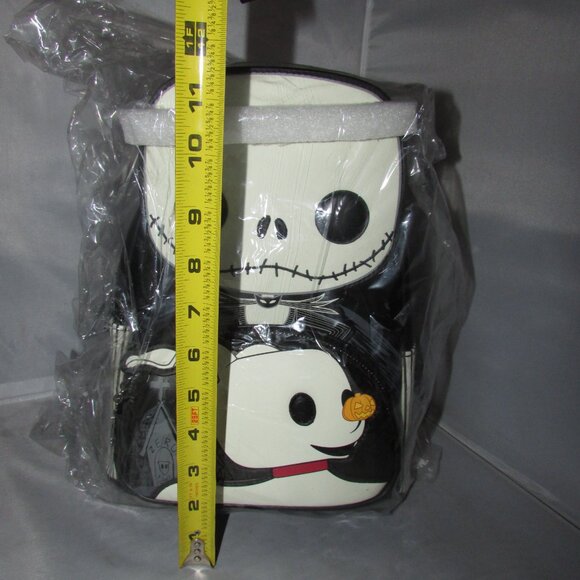 FunKon 21' Jack Skellington & Zero Glow In The Dark Loungefly Mini Backpack NWT - Picture 5 of 7